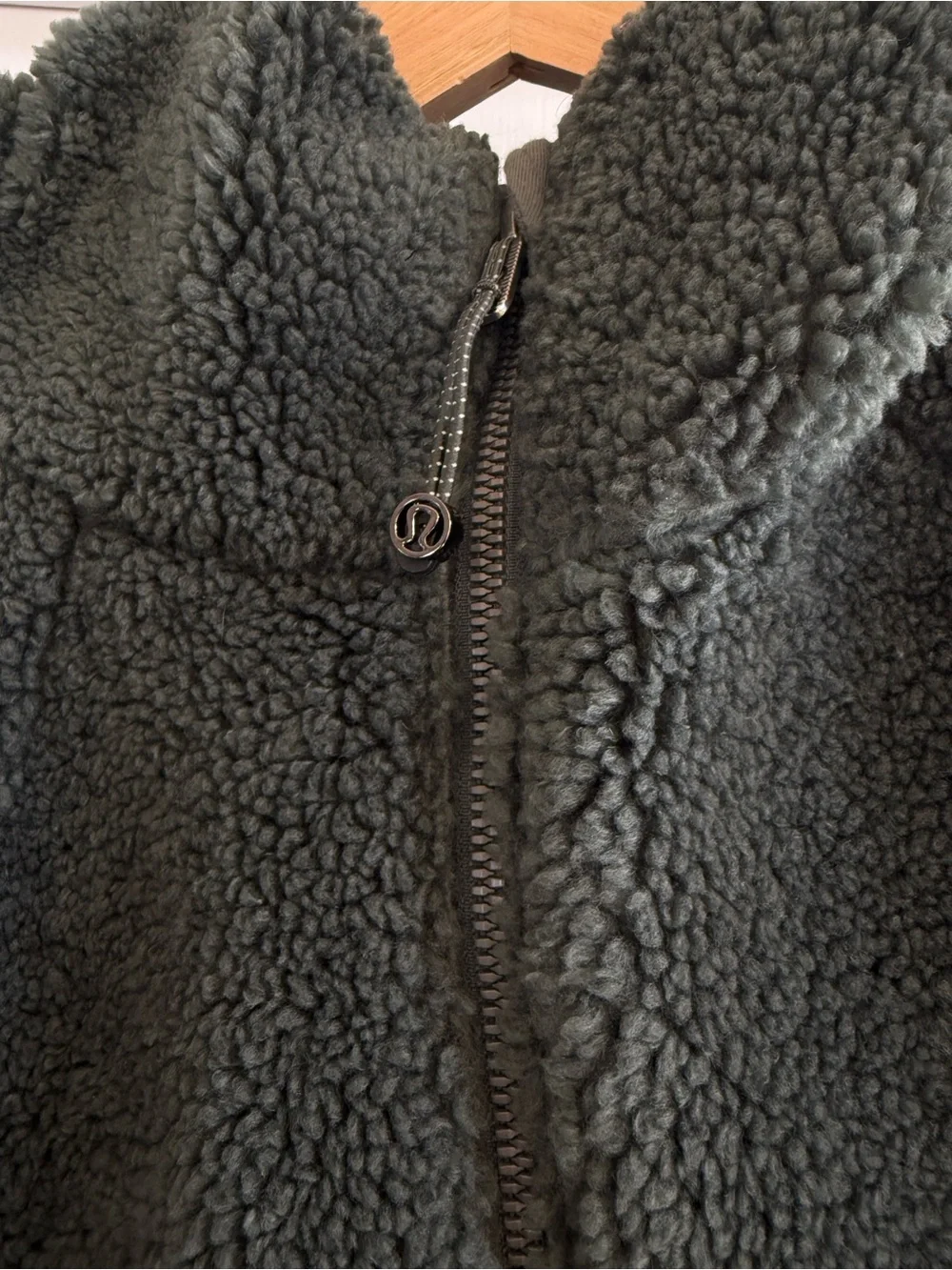 lululemon athletica Dark Green Sherpa Half-Zip Hoodie